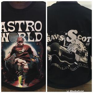 トラヴィススコット　Travis Scott XL ASTRO WORLD ラッパーTシャツ　ブラック
