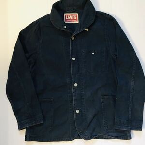 リーバイス　Levi's M コットン　ショールカラー　カバーオール　ワークジャケット　ネイビー