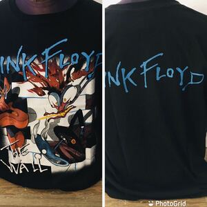 70年代バンド ピンクフロイド　PINKFLOYD L バンドTシャツ ロックTシャツ ブラック　..