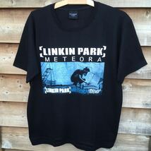 90年代バンド リンキン・パーク　LINKIN PARK L バンドTシャツ　ロックTシャツ　ブラック　._画像2
