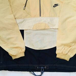 ビッグサイズ ナイキ NIKE XXL スリートーン ナイロン アノラックパーカー クリーム×ブラック×アイボリーの画像3