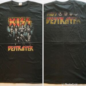 70年代バンド キッス　KISS L バンドTシャツ　ロックTシャツ