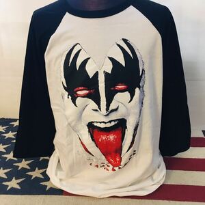 70年代バンド　キッス　KISS ジーンシモンズ　L ラグラン　バンドTシャツ