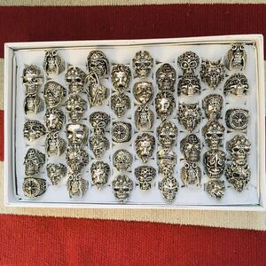  ring set sale 50 piece set ring skull .. Skull ring accessory 