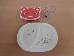 [ выгодная покупка ]* детский обеденная тарелка &ko-.. type ланч box & стакан *3 позиций комплект / Noritake производства FAMILIAR/COOP вместе settled 