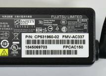 FUJITSU 12V 3A ACアダプター/富士通 FMV-AC337/細ピン/外径 3.0mm/QARROWS Tabシリーズ用 Q506 Q507 Q555 Q5011/JE、Q5011/JB 対応/中古品_画像3