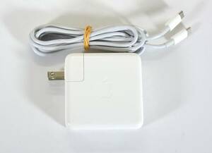 Apple 61W USB-C Power Adapter/ A1718 /MacBook Pro用Type-C ACアダプター/20.3V 3A//付属ケーブル長2m/中古品