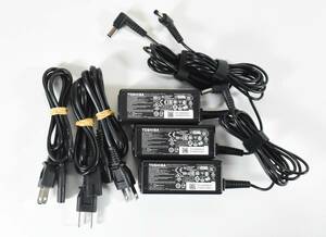 TOSHIBA 19V 2.37A 45W ACアダプター/3個セット/外径5.5mm/PA5177U-1ACA/R63,R73,B35,B55, B65など対応/動作確認済み/中古品