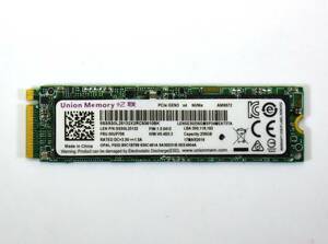 Union Memory (Lenovo純正品) M.2 2280 NVMe SSD 256GB /健康状態96%/累積使用980時間/動作確認済み, フォーマット済み/中古品