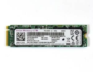 Union Memory (Lenovo純正品) M.2 2280 NVMe SSD 256GB /健康状態90%/累積使用2126時間/動作確認済み, フォーマット済み/中古品