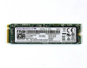 Union Memory (Lenovo純正品) M.2 2280 NVMe SSD 256GB /健康状態93%/累積使用2684時間/動作確認済み, フォーマット済み/中古品