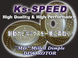 Ks-SPEED[ディンプル+スリット] Front/MD7039 エクシーガ EXIGA YA9 2.5i-S 2008/06～2012/06 Fr294x24