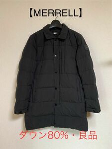 【MERRELL】メレルダウンジャケット コート 黒ブラック 95M/L 良品