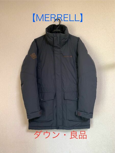 【MERRELL】メレルダウンジャケット ダウン 濃灰 M/95 M/L 良品