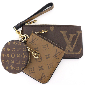 ルイ ヴィトン LOUIS VUITTON ポシェット・トリオ ポーチ コインケース ジャイアント モノグラム リバース M68756 ブラウン 未使用品