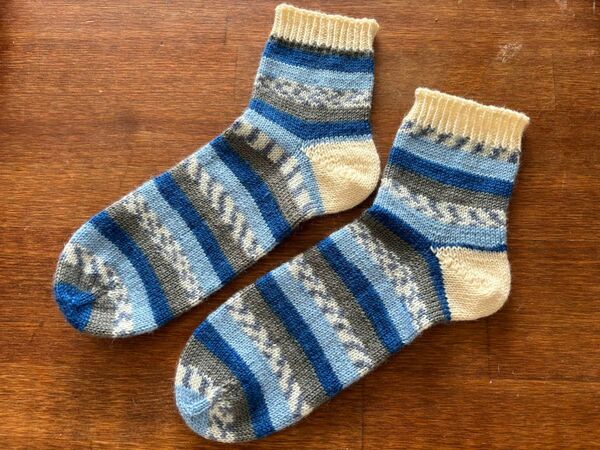 手編み靴下⑧ 