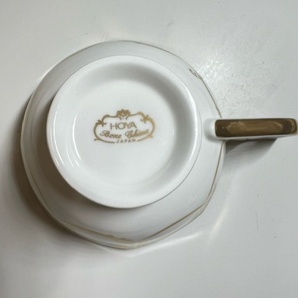 HOYA カップ＆ソーサー 2セット ペア Bone China 食器 2客セット JAPAN ボーンチャイナの画像6