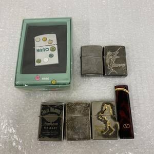 P052(445)-409【名古屋】ライター 7点まとめ 約0.4㎏ Zippo ジッポ BRADFORD E 18・G 05・01・G X・C 05 / valentino garavani 他