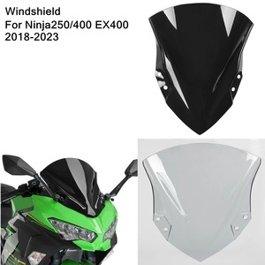 フロントガラス ウインドブレーカー デフレクター シールド KAWASAKI カワサキ Ninja250 400 EX400 2018-2023 プラスチック