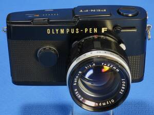 ★ 極美品 ★ オリンパス ♪ OLYMPUS-PEN ＦＴ → ＦＶ仕様　 黒色 ＋１：１．２ f = ４２ｍｍ ★ フィルム ・ ハーフサイズカメラ ★