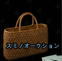 強くお勧め★職人の手作り　山葡萄かごバッグ 手編み山葡萄籠バッグ バスケット籐かご 六角編み高級ハンドバック_画像5