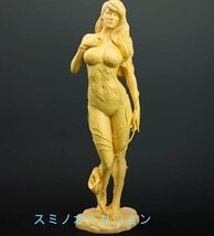 美品☆黄楊木彫刻美女の置物 高さ15cm_画像1