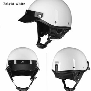 サイズ色選べる バイク レトロ ヘルメット ハーレー ヴィンテージ メンズ レディース ハーフヘルメット 軽量モデル ジェットヘルメットの画像3