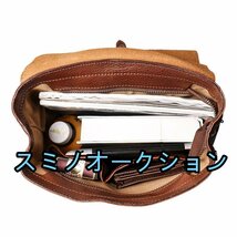 高品質 超実用 リュックサック メンズ レザー バックパック レトロ リュック アウトドア 通勤通学 カジュアル兼用 ディバッグ 本革_画像6