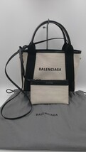 BALENCIAGA バレンシアガ 2way トートバッグ ショルダーバッグ ハンドバッグ レディース ブラック 黒 ホワイト 白_画像1