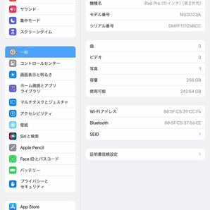 iPad Pro 11インチ 第2世代Wi-Fi 256GB シルバー 【訳あり】の画像5