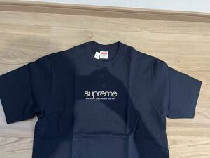 新品未使用 Supreme Classic Logo Tee シュプリーム クラシックロゴT ネイビー Sサイズ