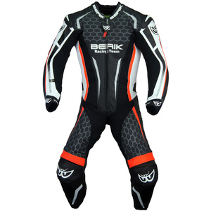 BERIK Berik high grade racing suit LS1-201329-BK RED 54 size XXL size corresponding [ motorcycle supplies ] MFJ official recognition model 