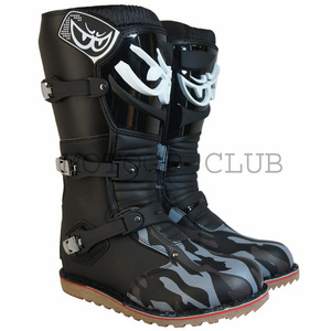  test return minute BERIK Berik TRIAL Trial boots black / camouflage -ju24417 43 size approximately 27cm rom and rear (before and after) rare stock . road off-road Ende .-