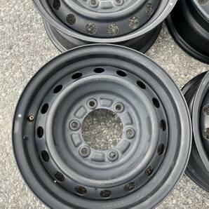 中古 15x6J PCD 139.7 6H ハイエース 純正 スチールホイール 4本 セットの画像2