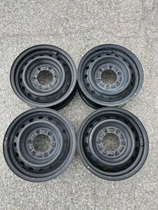 中古 15x6J PCD 139.7 6H ハイエース 純正 スチールホイール 4本 セット