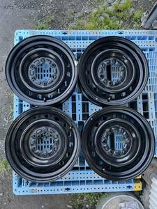 中古 15x6J PCD 139.7 6H ハイエース 純正 スチールホイール 4本 セット