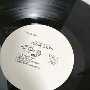 【白ラベル非売品LPレコード】白プロモ / Bennie Green / Back on the Scene / DY-5708-2（Not For Sale）/ Blue Note 1587の画像3