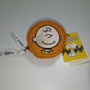 PEANUTS 【正規品】スヌーピー　ポーチ　バッグチャーム　韓国限定　ラウンド ストラップ　イエロー