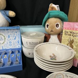 ピーターラビット PETER RABBIT ぬいぐるみ 食器 カトラリー グラス バッグ 他 まとめ 大皿 プレート 盛皿 パスタ皿 保存容器 K-0405-04の画像8