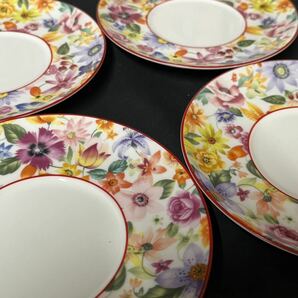 箱入り 未使用品 valentino garavani カップ ソーサー 4客セット Sango MAGNA ヴァレンチィノガラヴァーニ 洋食器 花柄 K-0417-09 の画像3