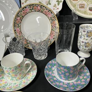 洋食器 まとめ WEDGWOOD Tiffany MINTON GIVENCHY カップ ソーサー 大皿 プレート グラス ワイルドストロベリー デミタス K-0419-03の画像5