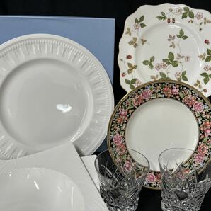 洋食器 まとめ WEDGWOOD Tiffany MINTON GIVENCHY カップ ソーサー 大皿 プレート グラス ワイルドストロベリー デミタス K-0419-03の画像8