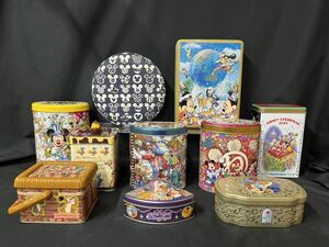 Disney ディズニー 缶 まとめ 空き缶 ケース カーズ チップとデール 美女と野獣 ミッキー ミニー RESORT land SEA キャラクター K-0430-01