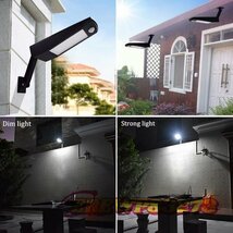 ソーラーモーションセンサーライト LED 屋外照明 壁付 ウォールライト 防水 角度調整可能 庭 ガーデン インテリア_画像3