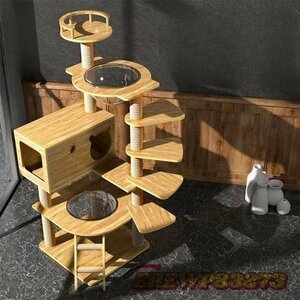  cat tower transparent space ship strong .. put wooden flax cord nail .. ball cat bed .. put type large many head .. nail .. nail sharpen height 135cm