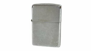 1円●希少●ZIPPO ジッポ●オイルライター●シルバー ブラッシュクローム 艶消し ロゴ ヴィンテージ 1990年製