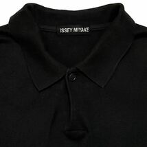 ISSEY MIYAKE イッセイミヤケ アーカイブ シルク混 ポロシャツ トップス 長袖 Tシャツ VINTAGE ビンテージ 古着 80年代 初期 ブラック 黒_画像2