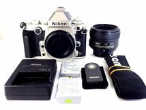 送料無料! Nikon Df シルバー ボディ シャッター11,440回 完動 美品 レンズ セット Nikkor AF-S 50mm f1.8G ニコン 一眼レフ カメラ Camera_画像1