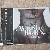 メタルコア　エモ　スクリーモ●国内盤　帯有●WORDS THAT BURN 「regret is for the dead」_画像1