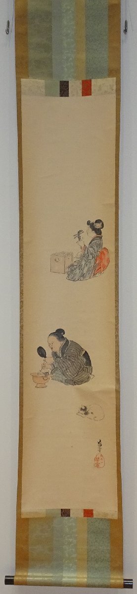 rarebookkyoto YU-200 Yoshimune Utagawa, disciple of Kuniyoshi, 61 years old, Genreal beauty painting, color on paper, made around 1878, Kyoto antique, painting, Japanese painting, person, Bodhisattva